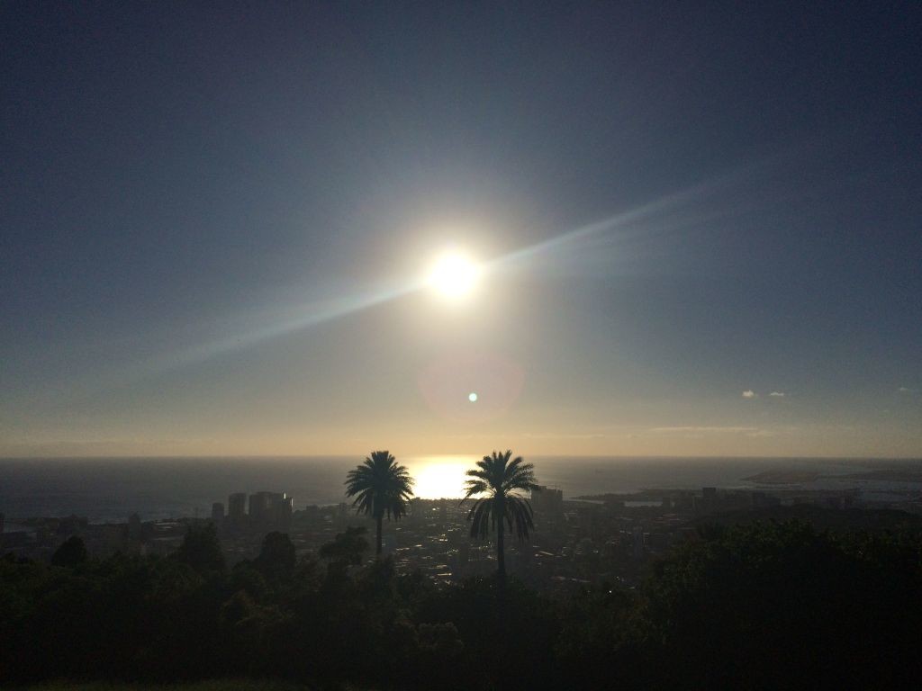 Punchbowl Crater Lookout Top Aussicht über Oahu's Süden