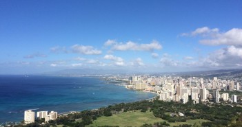 Aussicht vom Diamond Head über Waikiki