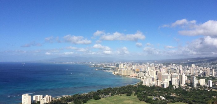 Aussicht vom Diamond Head über Waikiki